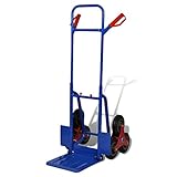 VidaXL Diable pour escalier 6 roues rouge et bleu 200 kg
