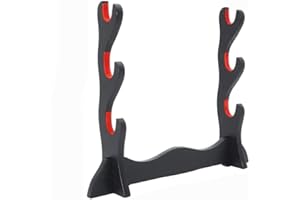 GOONSDS Samurai Sword Katana Holder Stand Bracket Rack Display Black 3 Tier