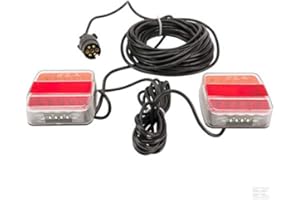 Gopart Lot de lumières LED magnétiques pour remorque 12 m Câble 12/24 V homologué