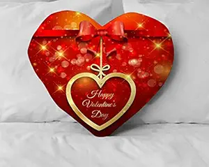 DreamVio Love Heart Shaped Velvet Cushion/Plush/Pillow for Gifting on Birthdays,Anniversaries, Valentine Day Color - Multi (Size- 15x17 inch) Shape 38