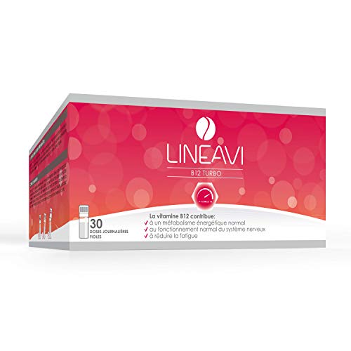 LINEAVI B12 Turbo, avec de la vitamine B12, pour une réduction de la fatigue, pour un métabolisme énergétique normal, fabriqué en Allemagne, 30 fioles