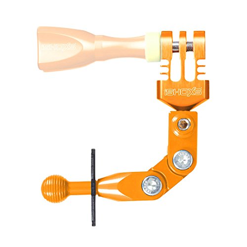 iSHOXS Xtension Alu Gelenkarm Extension, GoPro kompatibel, 65mm CNC gefrste 6061 T6 Aluminium Erweiterung, perfekter Einbau in iSHOXS Halterungssysteme mit Kugelkopf, 2 Gelenke fr riesige Verstellmglichkeiten (Orange)