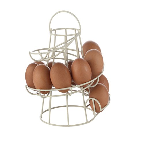 Yontree® Schönes Eierregal Spirales Eisenregal Geeignet für ca. 12-15 Eier Kreative Küchenregale - 7