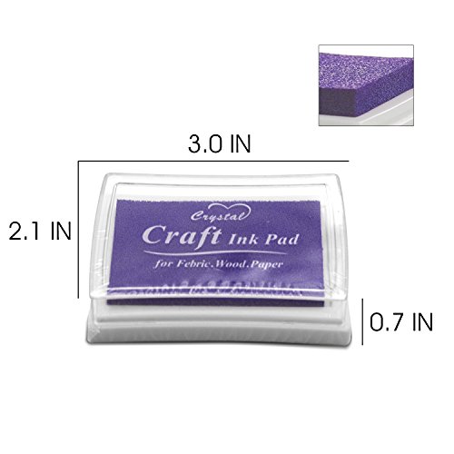 Stempelkissen Set, Aodoor Stempel Tinte fuer Papier Handwerk Stoff, Stamp Pad Fingerdruck für Scrapbook, Malerei Hochzeit Kinder Geburtstags-Gastgeschenke – 12 Farben - 7