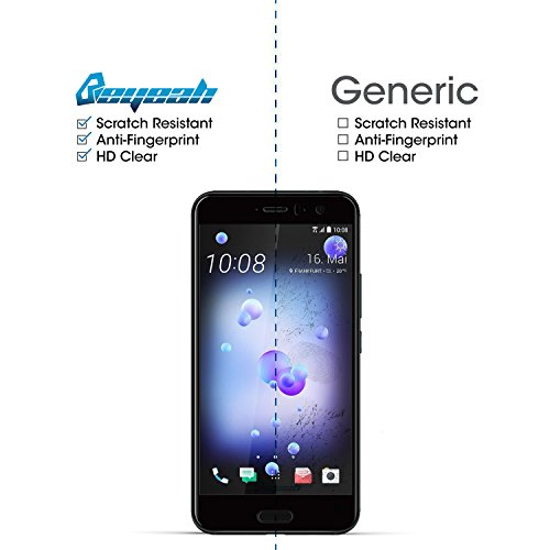 HTC U11 Panzerglas, Beyeah Vollständige Abdeckung Schutzfolie aus hochwertigem gehärtetem Glas für HTC U11 (Schwarz) - 3
