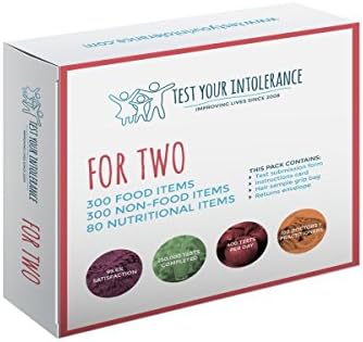 Allergy Test | Food Intolerance Testing Kit | Nuts, Gluten Allergy, Lactose Intolerance, Pollen &amp; many more | Results in 7 Days | Advanced Couples Kit, Detects up to 680 Items | 2 People