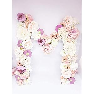 3er Set aus 2 Blumenbuchstaben und einem