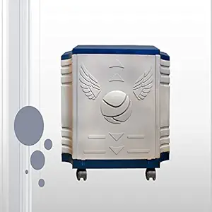 POWEREST Trolley with Door Trolley for Inverter and Battery (WhiteBlue)