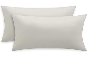 RUIKASI Poszewka na poduszkę 40 x 80 cm, beżowa, zestaw 2 sztuk – Oeko Tex poszewka na poduszkę 40 x 80 cm, z mikrofibry, z zamkiem błyskawicznym, z mikrofibry, poszewka na poduszkę, dwupak