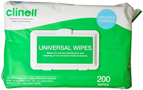 Clinell Universal Cleaning & Sanitising Wipes 6 packs of 200 wipes