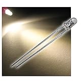  world-trading-net 10 LEDs 3mm wasserklar warmweiß Typ WTN-3-11000ww, Leuchtdiode, bedrahtet, Diode Leuchtend, als Bauteil