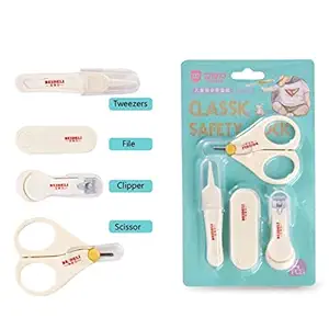 LAFILLETTE Plastic Stainless Steel Nail Clippers Scissor Cutter Kit with Case Children Kids Nails Care Too Perfect Baby