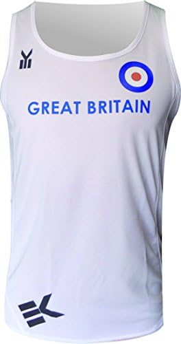 Tank Top for Running, Athletics and Sports Beach, Ekeko GREAT BRITAIN DESIGN, Highly Breathable and Lightweight, M