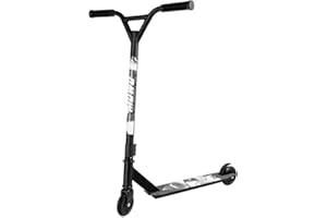 MUWO Monopattino Halfpipe Stunt - Monopattino robusto per azione e trucchi con pedana antiscivolo, freno posteriore flessibile e sterzo a 360°, ideale per bambini e adulti.