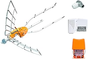 T E C N O V O Z Kit Creado por Tecnovoz. Nueva Antena Ellipse 148922 + Amplificador 561621 + Fuente 24V + Conectores (2ª Dividendo Digital (LTE700)