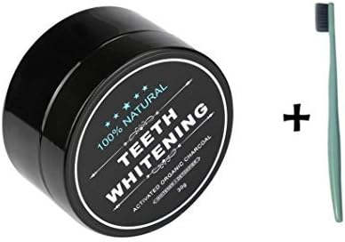 Kamoku101 2017 Teeth Whitening Powder + 1 pc FREE Toothbrush, Natural Organic Activated Charcoal Bamboo Toothpaste