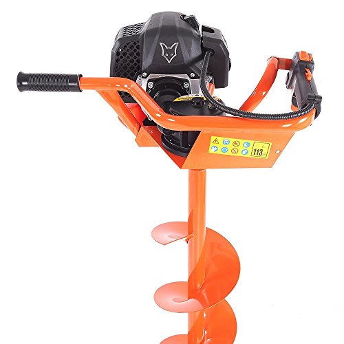 FUXTEC Benzin Erdbohrer FX-EB152 mit 3 PS, inkl. 3 Bohraufsätzen 100 / 150 / 200 mm und einzigartigem Ölkontrollfenster Erdlochbohrer Pfahlbohrer - 7