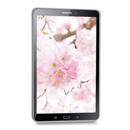 kwmobile Hülle für Samsung Galaxy Tab A 10.1 (2016) T580N / T585N – Case Handy Schutzhülle TPU Silikon für Tablet – Backcover Cover klar Rosa Weiß Transparent - 2
