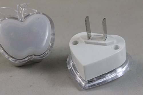 LED Nachtlicht Apfel Notlicht Steckdosenlicht Nachtlampe Schmetterling Nachtlicht LED-Nachtlicht mit Regenbogen-Effekt und ein / aus automatische (APPLE) - 2