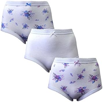 Socksmad Ladies Big Size 100% Cotton Knickers Full Briefs Girls Underwear Plus Size 12-30 (Pack Of 3 28-30)