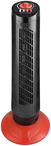 TKG Tower Fan, 30-Inch, 45 W, Black/Red
