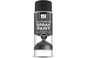 Unknown1 151 Multipurpose Black Satin Spray Paint - Multi-Surface Paint for Metal, Plastic, Brick, Wood, and Paper - Spray Paint For Interior and Exterior Use - 400ml (Pack of 1)
