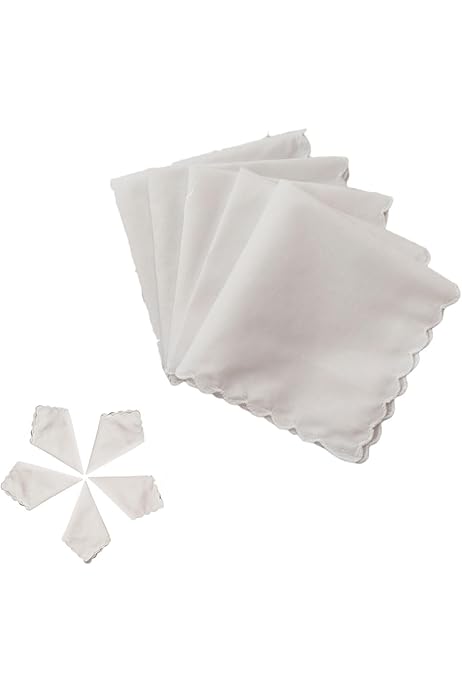 Fazzoletti Di Cotone Donna Merrysquare - 6 Pezzi Modello Annie, Motivo Floreale - Foto 4