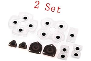 PERFECT PART Leitfähige Gummiunterlagen aus Silikon für Sony Playstation 4 PS4-Controller für Dualshock-4-Tasten, Ersatzteil, 2 Set