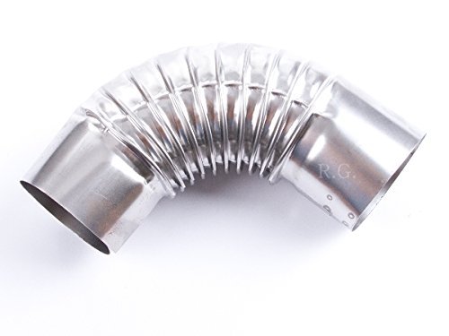 Ofenknie Bogen Knie Heizung Bogen 90° Bogenknie Winkel 6 Größen (Ofenknie 100) - 2