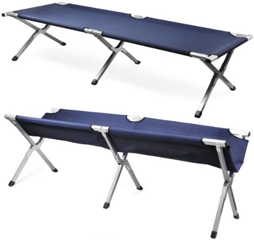 Beyondfashion Heavy Duty Aluminium Frame Folding Camp Bed Travel Outdoor Bed