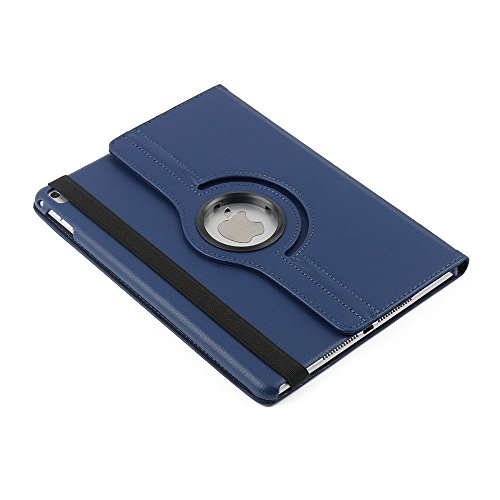 Hülle für iPad 4, elecfan® 360°Grad Drehung Hülle für iPad 2/3/4 Ledertasche lederhülle Case Smart Cover Tasche Flip Case Cover mit Auto Wake up und Standfunktion für iPad 2/3/4 (iPad 2/3/4, Blau) - 2