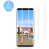 WHJC Galaxy S8 Screen Protector Glass,[2 Pack] Full Cover (3D Curved) Tempered Glass Screen Protector for Samsung Galaxy S8