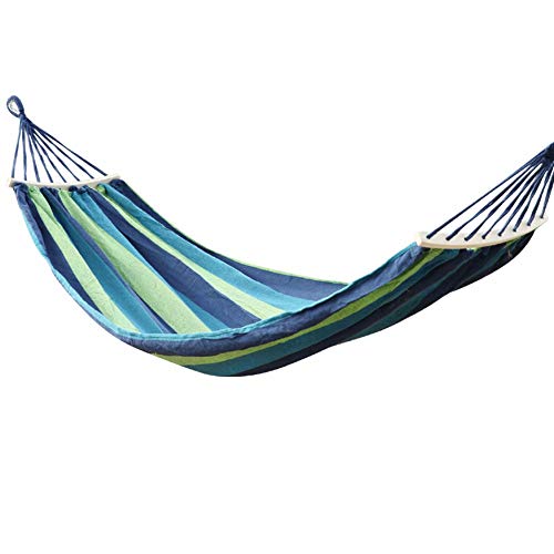 Preisvergleich Produktbild DJYcyx Hängematte im Freienschaukel Inneneinzelne doppelte Starke Segeltuchstudentenschlafzimmerhauptka... Holzpfosten