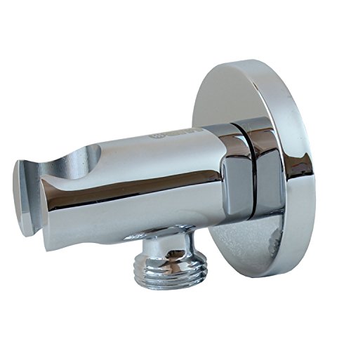 Duschkopf mit Schlauch und Brause-Halter von SANIXA | Duschbrause Set ABS verchromt mit Duschschlauch 150cm Duschsysteme Hand-Brause mit Brauseschlauch und Brausehalter mit Wandnaschlussbogen Brausegarnitur Duschset | Badezimmerausstattung - 5