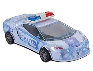 NAREVAL Plastic Police Car with Siren and Light, Friction Powered, Police Car Toys Light Car Toy Car Toys for Kids Music and Siren Sound Car Toy for Kids 5+ Years - (Multicolor)