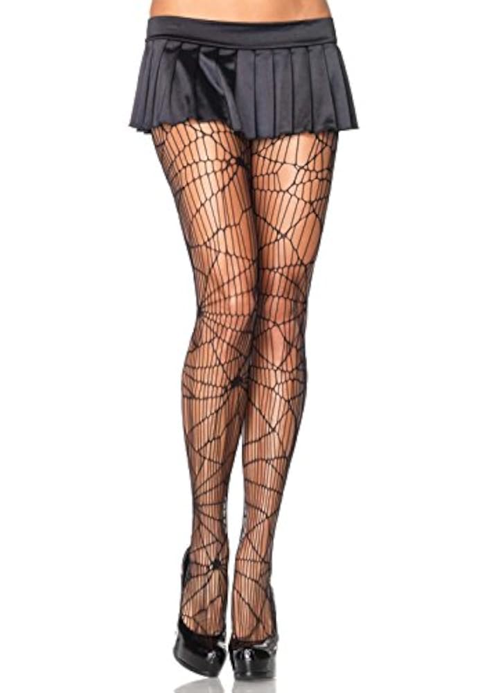 Leg Avenue 9934X - Spinnennetz Strumpfhose, Größe 44-46, schwarz