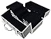Large Black Sequins Professional Aluminium Beauty Cosmetic Box Make Up Case