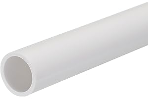 QUARKZMAN Tubo Corto Redondo Rígido de PVC, 16 mm de Diámetro Interior, 20 mm de Diámetro Exterior, 8 Pulgadas（200mm) de Largo, Blanco, Alto Impacto, Funda de Cable