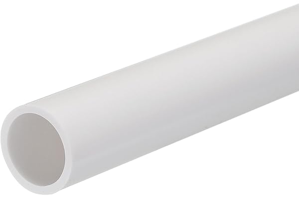 QUARKZMAN Tube Rigide en PVC Tube Rond 16mm ID 20mm OD 20cm Longueur Blanc pour Conduites d'Eau, Artisanat, Manchons de Câbles