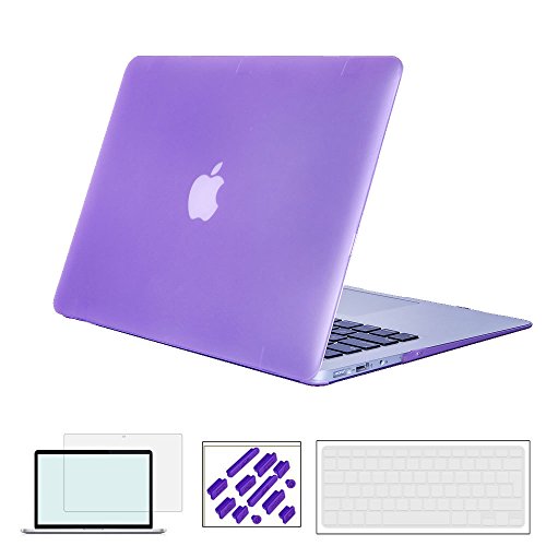 RYGOU 4 in 1 Kunststoff Hard Case Shell mit Tastatur Haut Screenguard und Anti-Staub Stecker für 11,3 Zoll Macbook Air Modell: A1370 / A1465