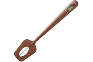 Leikance Spatule numérique thermomètre de cuisine en silicone outil de mélange avec thermomètre