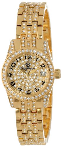 Burgmeister Diamond Star Bm120-299 Ladies Analogue Quartz Wristwatch Gold Swarovski Date