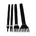 Produktbild Hrph 4 Stck 4mm 1/2/4/6 Prong Metall Diamant Schnürung Stitching Meißel Set DIY Leder Locher Lederhandwerk Werkzeug Kits