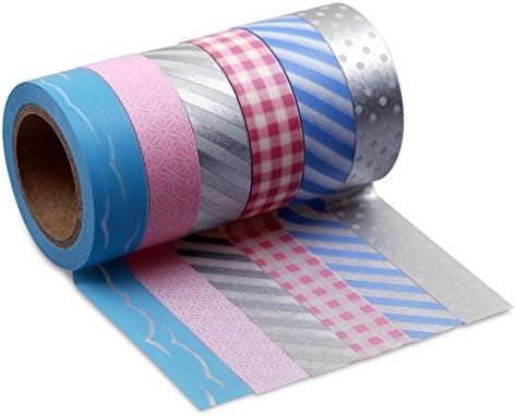 LolliZ® Washi Tape - Baby Shower Set with Six Rolls of Fun and Festive Colors