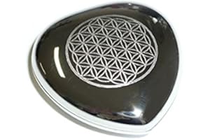 VIVRE MIEUX Coeur magnétique avec Fleur de Vie Inox