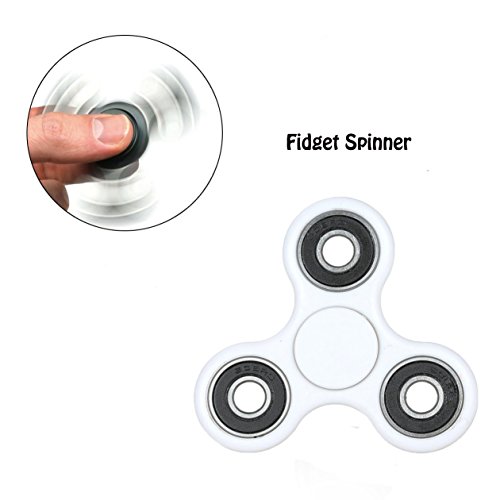 Fidget Spinner Tri Spinner Fidget Toy ADHD Stress Reducer Relif Your ADD, ADHD, Anxiety, and Autism Adult Children(White) Fidget Spinner Tri Spinner Fidget Toy ADHD Stress Reducer Relif Your ADD, ADHD, Anxiety, and Autism Adult Children(White)