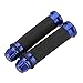 Produktbild TOOGOO (R) 1 Paar 7/ 8" Aluminium Gummi Gel Ergonomische CNC Lenkergriffe Handgriffe fuer Motorrad Sport MTB Fahrrad - blau
