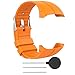 Produktbild Altsommer Uhrenarmband 23mm für Polar M400 M430 Fitness-Uhr Sportuhr Armband Silikon Sportarmband Uhr Armband Ersatzarmband mit Werkzeug Edelstahl Schnalle für Damen Herren Weiß (Orange)