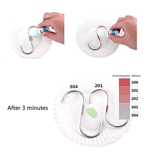 ilauke 10 S-Haken Edelstahl Küchenhaken Haken Besteckhalter 18/8 Rostfrei S Form Hängehaken für Küche BBQ Backen und viele weitere Möglichkeit (10 S-Haken) - 2