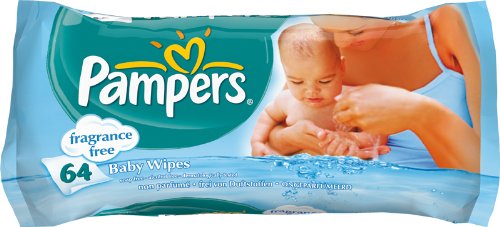 Pampers Baby Fresh wipes frag free 64's (4015400415428)